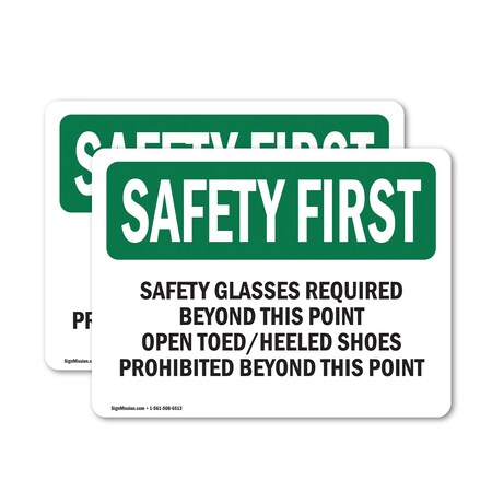 Signmission 5 in Height, 7 in Width, Vinyl Decal, Rectangle OS-2PACK-SF-D-57-L-10928